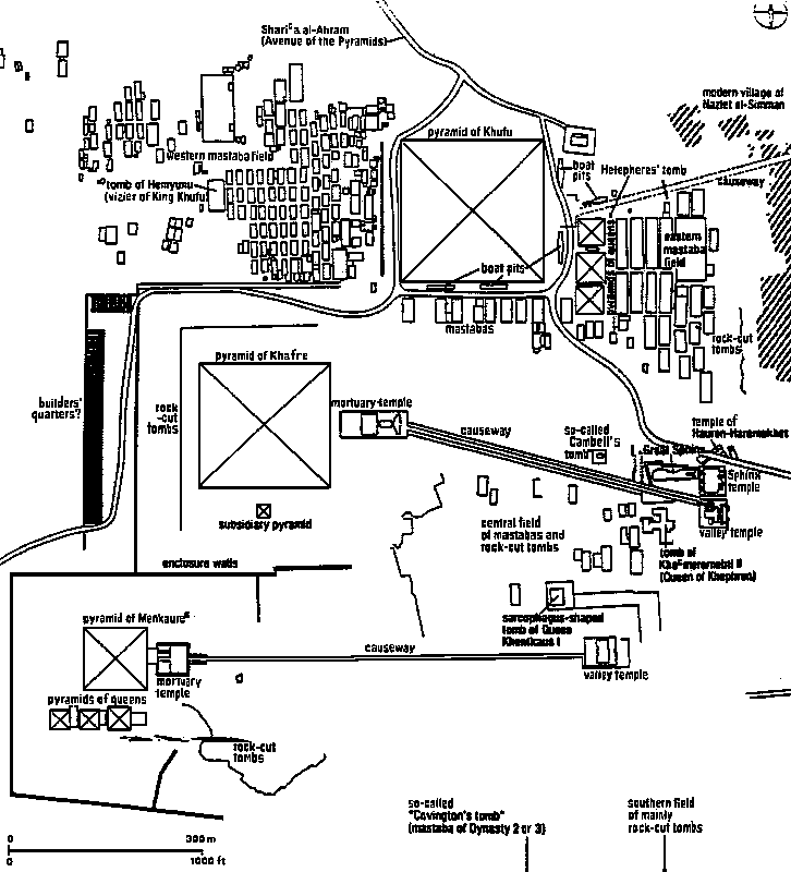 Map of the Giza Plateau